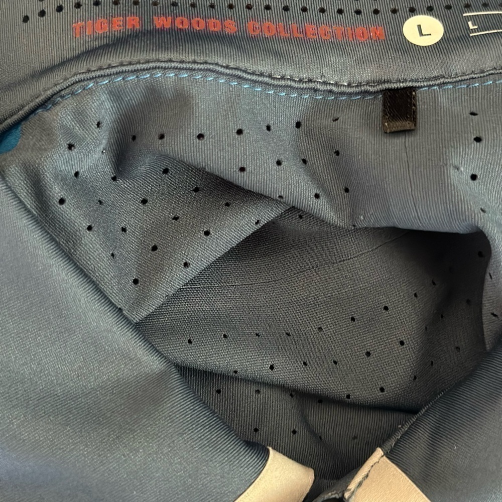 Men’s Nike pre own golf Tiger Woods collection TW polo shirt size L blue - Picture 5 of 8